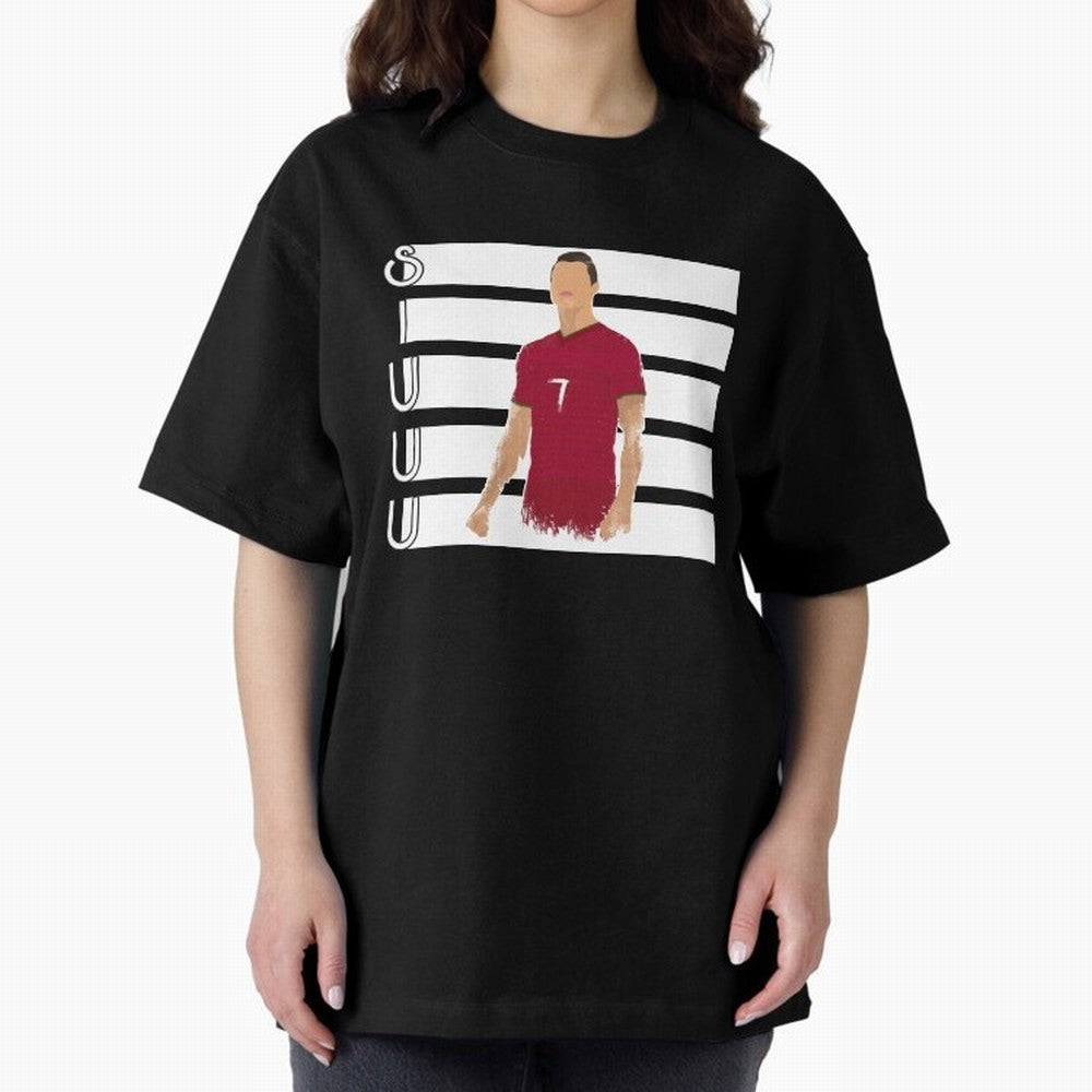 Siuuu cr7 funny goal Oversized T-Shirt Join the Countdown to Match Day Hype around FIFA World Cup 2026 Group Stage, Neymar, Haaland and Cristiano Ronaldo, Portugal, Spain and Germany, Goal Celebration Energy, Supporter Heritage, Football Icons and