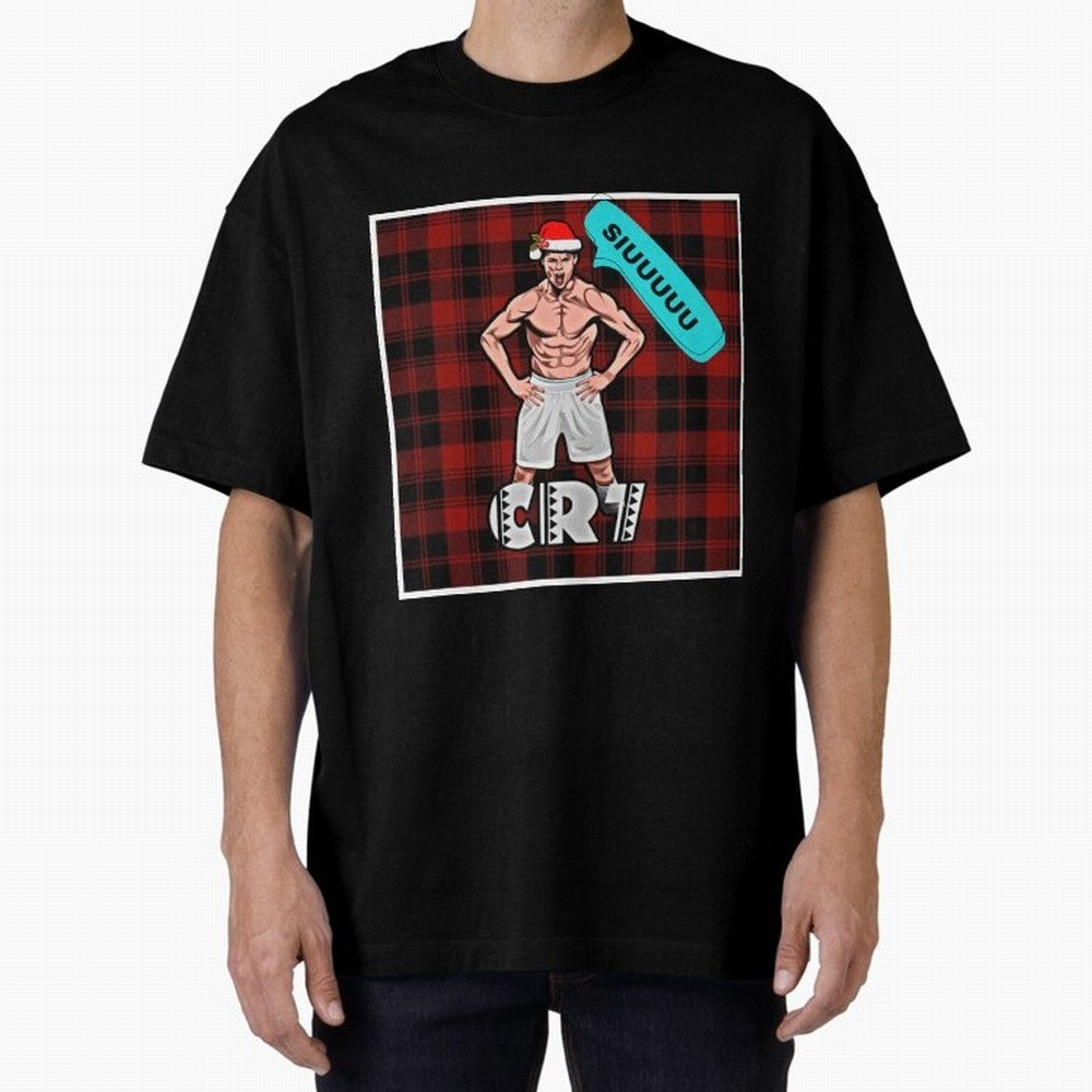 Siuuu Cristiano ronaldo goal Oversized T-Shirt Represent the Passion of Global Football Passion for FIFA World Cup 2026, Inspired by Neymar, Haaland and Cristiano Ronaldo, France and Portugal, Championship Spirit, Famous Goals, Roaring Crowds and