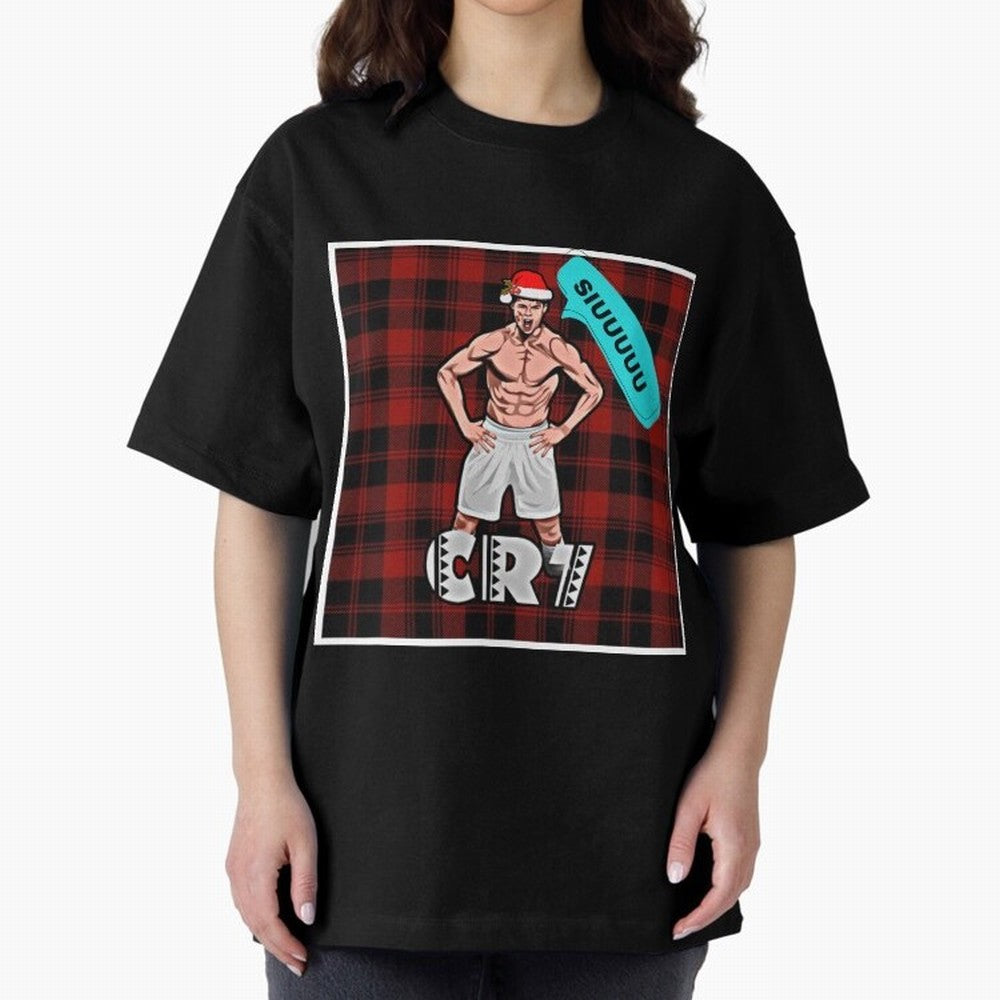 Siuuu Cristiano ronaldo goal Oversized T-Shirt Represent the Passion of Global Football Passion for FIFA World Cup 2026, Inspired by Neymar, Haaland and Cristiano Ronaldo, France and Portugal, Championship Spirit, Famous Goals, Roaring Crowds and