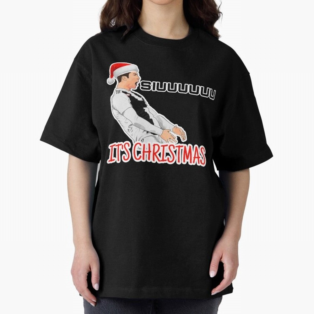 Siuuu it¡¯s Christmas CR7 funny Oversized T-Shirt Show Up for the Glory of FIFA World Cup 2026 Spirit, Centered on Brazil, Portugal and Argentina, Messi, CR7 and Mbappe, Football Festival Excitement, Trophy Ambitions, Country Rivalries and Star
