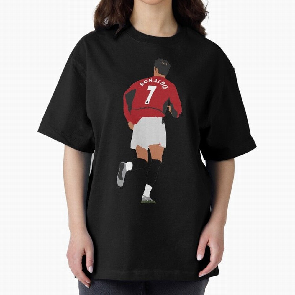 Ronaldo - Man Utd - 2004 Oversized T-Shirt Follow Every Goal of FIFA World Cup 2026 Group Stage Celebrating Cristiano Ronaldo, France Energy, Classic Soccer Heritage, Championship Pressure, Fan Loyalty and International Pride; Made for Die Hard