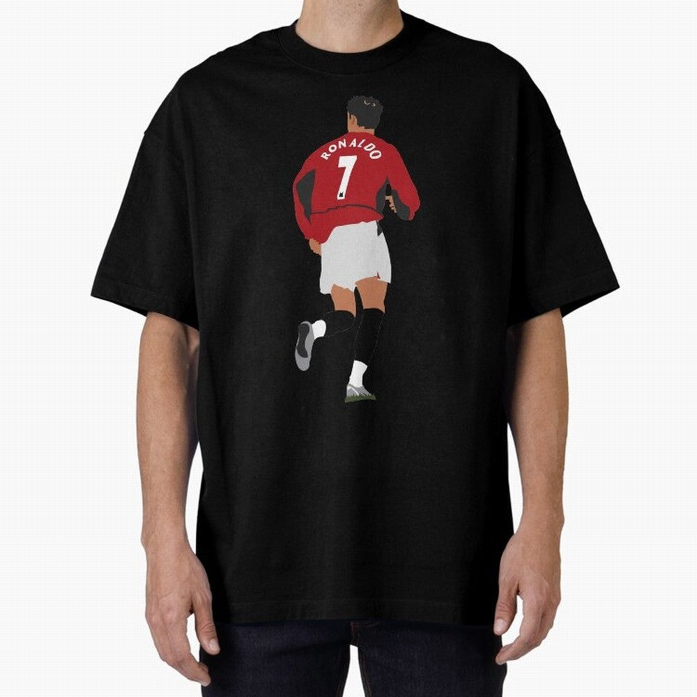 Ronaldo - Man Utd - 2004 Oversized T-Shirt Follow Every Goal of FIFA World Cup 2026 Group Stage Celebrating Cristiano Ronaldo, France Energy, Classic Soccer Heritage, Championship Pressure, Fan Loyalty and International Pride; Made for Die Hard