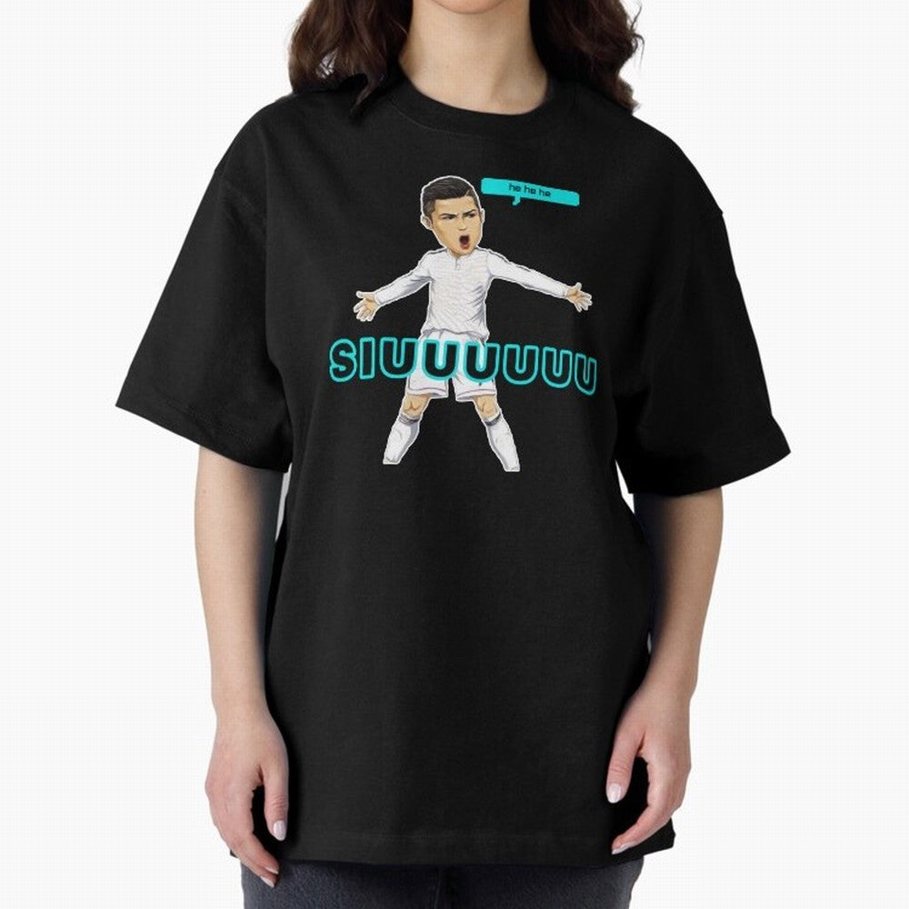 Hehehe siuuu Oversized T-Shirt Join the Global Buzz around Global Football Passion for FIFA World Cup 2026, Driven by Neymar, Haaland and Cristiano Ronaldo, England and Germany, Champion Mindset, Group Stage Buzz, Knockout Tension and Passionate