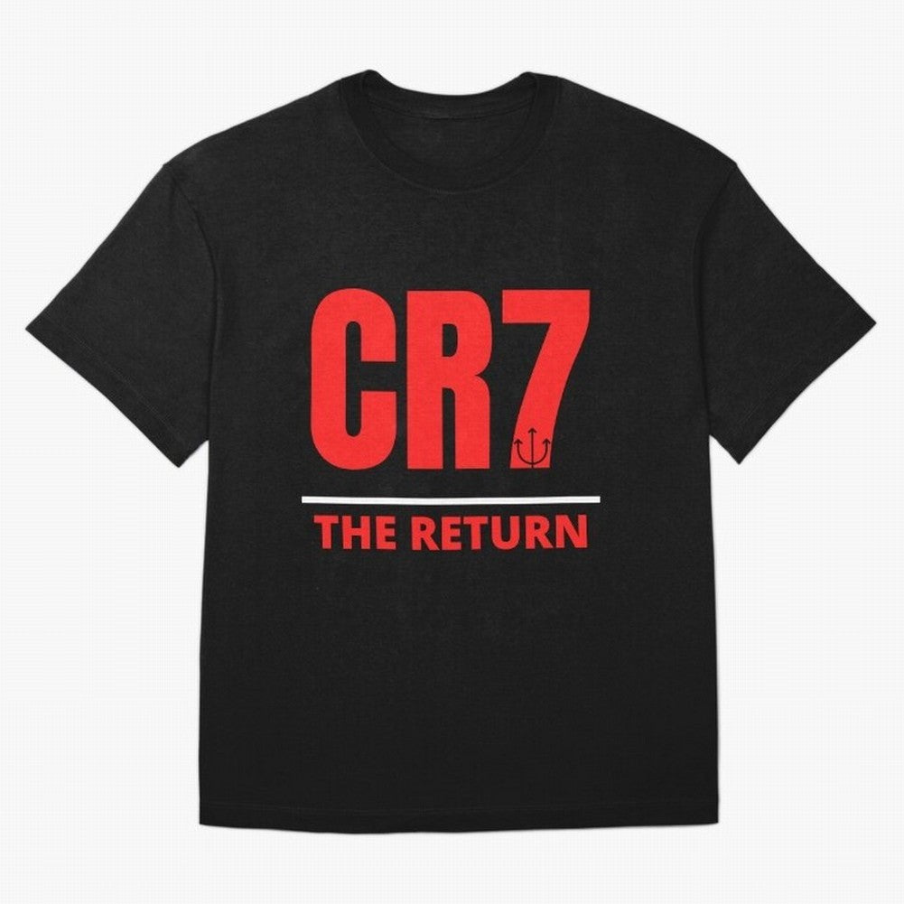 The Return of Cristiano Ronaldo to Manchester United - CR7 Oversized T-Shirt Honor Football Greatness during FIFA World Cup 2026 Group Stage for Fans of Messi, CR7 and Mbappe and Portugal, Bringing Vintage Soccer Flavor, Modern Football Stars,