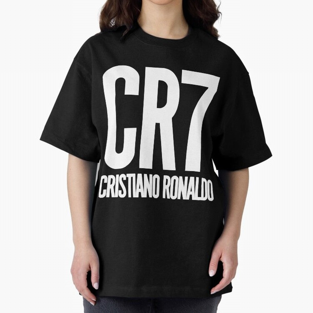 CR7 Cristiano Ronaldo Oversized T-Shirt Join the Global Buzz around Global Football Passion for FIFA World Cup 2026 Group Stage, Celebrating Messi, Neymar and Mbappe, England and Germany, Stadium Chants, National Pride, Trophy Dreams and