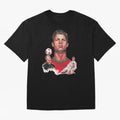 ronaldo Oversized T-Shirt Turn Football Passion into Global Football Passion for FIFA World Cup 2026 USA Canada Mexico, Highlighting Messi, CR7 and Mbappe, Brazil, Portugal and Argentina, Vintage Soccer Flavor, Modern Football Stars, National Flags