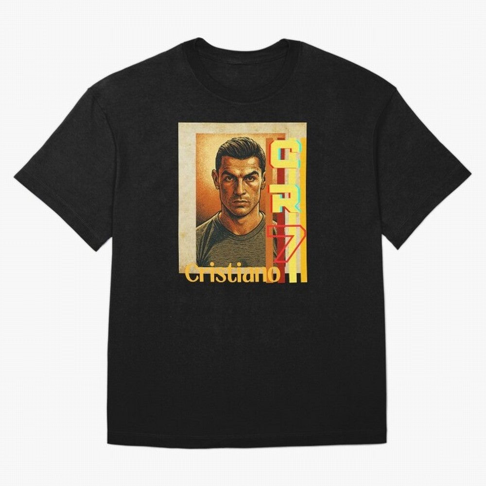 Cristiano Ronaldo Oversized T-Shirt Follow Every Goal of FIFA World Cup 2026 USA Canada Mexico for Fans of CR7 and England, France and Netherlands, Bringing Championship Spirit, Famous Goals, Roaring Crowds and International Football Unity; Ideal