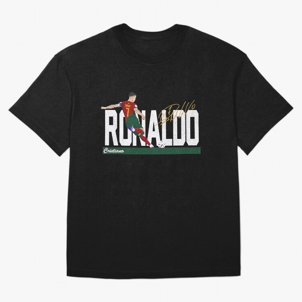 Cristiano Ronaldo Portugal Jersey -Last World Cup 2 Vintage Style Oversized T-Shirt Celebrate Every Goal in FIFA World Cup 2026 for Fans of Neymar, Haaland and Cristiano Ronaldo and France, Bringing Stadium Memories, Football Loyalty, International