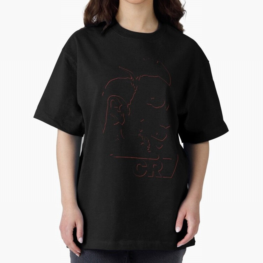CR7 cristiano ronaldo logo Oversized T-Shirt Show Championship Spirit for FIFA World Cup 2026 for Fans of Messi, CR7 and Mbappe and Brazil, Bringing Sports Nostalgia, International Competition, Famous Players and Unforgettable Victories; Perfect
