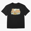 Vintage Tram Lisbon Illustration Oversized T-Shirt Celebrate Classic Football Spirit in FIFA World Cup 2026 for Fans of Messi, Neymar and Mbappe and Netherlands, Bringing Match Day Excitement, Supporter Culture, Golden Goals and Global Football