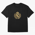 REAL MADRID GOLDEN Oversized T-Shirt Show Championship Spirit for FIFA World Cup 2026 for Fans of Cristiano Ronaldo, Haaland and CR7 and Argentina and Brazil, Bringing Soccer Culture, Superstar Moments, National Team Dreams and Competitive Fire;