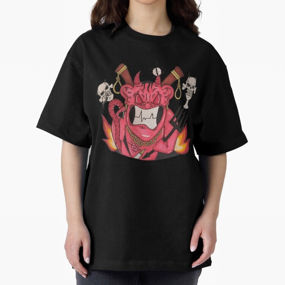 Devil Graffit Oversized T-Shirt Celebrate Rivalries and Pride in FIFA World Cup 2026 USA Canada Mexico Spirit, Connected to England, France and Netherlands, Mbappe, Football Passion, Legendary Performances, Festival Vibes and Supporter Community;