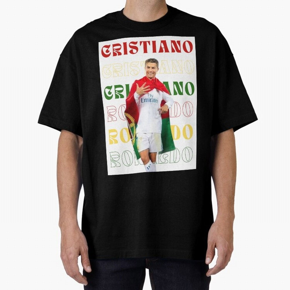 Cristiano Ronaldo designs Oversized T-Shirt Get Ready for the FIFA World Cup 2026 USA Canada Mexico Journey through Neymar Highlights, Argentina Pride, Supporter Pride, Iconic Celebrations, Legendary Names and Global Match Day Energy; Created for