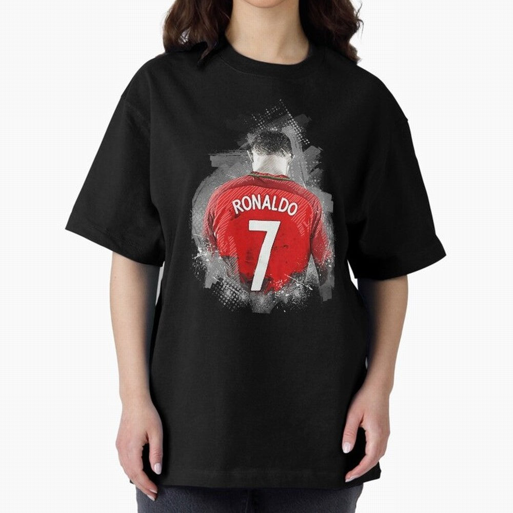 Cristiano Ronaldo Oversized T-Shirt Enjoy FIFA World Cup 2026 Group Stage for Fans of Neymar and Brazil, Portugal and Argentina, Bringing Vintage Soccer Flavor, Modern Football Stars, National Flags and Final Night Emotion; Created for Match Day