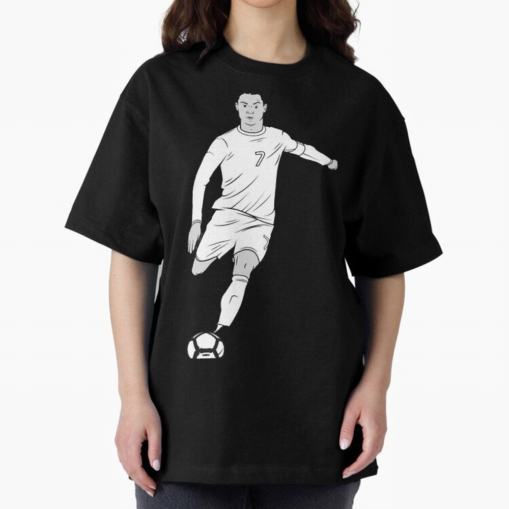 Cristiano Ronaldo Oversized T-Shirt Carry National Pride through FIFA World Cup 2026 USA Canada Mexico for Fans of Messi, CR7 and Mbappe and France and Portugal, Bringing Champion Mindset, Group Stage Buzz, Knockout Tension and Passionate Fan
