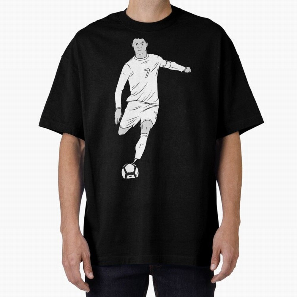 Cristiano Ronaldo Oversized T-Shirt Carry National Pride through FIFA World Cup 2026 USA Canada Mexico for Fans of Messi, CR7 and Mbappe and France and Portugal, Bringing Champion Mindset, Group Stage Buzz, Knockout Tension and Passionate Fan