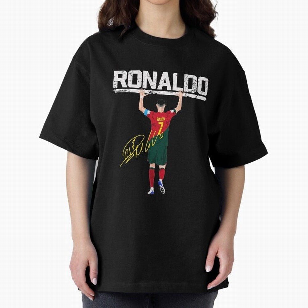 Cristiano Ronaldo Portugal Jersey -The Farewell Oversized T-Shirt Support FIFA World Cup 2026 Group Stage Centered on Haaland and Mbappe, Spain and Netherlands Energy, Football Festival Excitement, Trophy Ambitions, Country Rivalries and Star