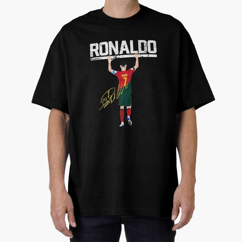 Cristiano Ronaldo Portugal Jersey -The Farewell Oversized T-Shirt Support FIFA World Cup 2026 Group Stage Centered on Haaland and Mbappe, Spain and Netherlands Energy, Football Festival Excitement, Trophy Ambitions, Country Rivalries and Star