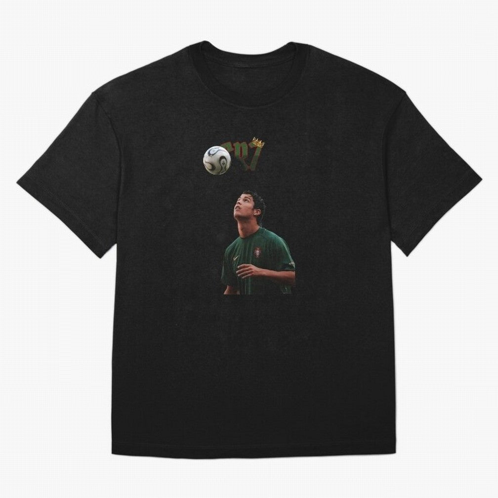 Cristiano Ronaldo Oversized T-Shirt Carry the Colors and Pride of Match Day Hype around FIFA World Cup 2026 USA Canada Mexico, Neymar, Haaland and Cristiano Ronaldo, France and Portugal, Classic Soccer Heritage, Championship Pressure, Fan Loyalty
