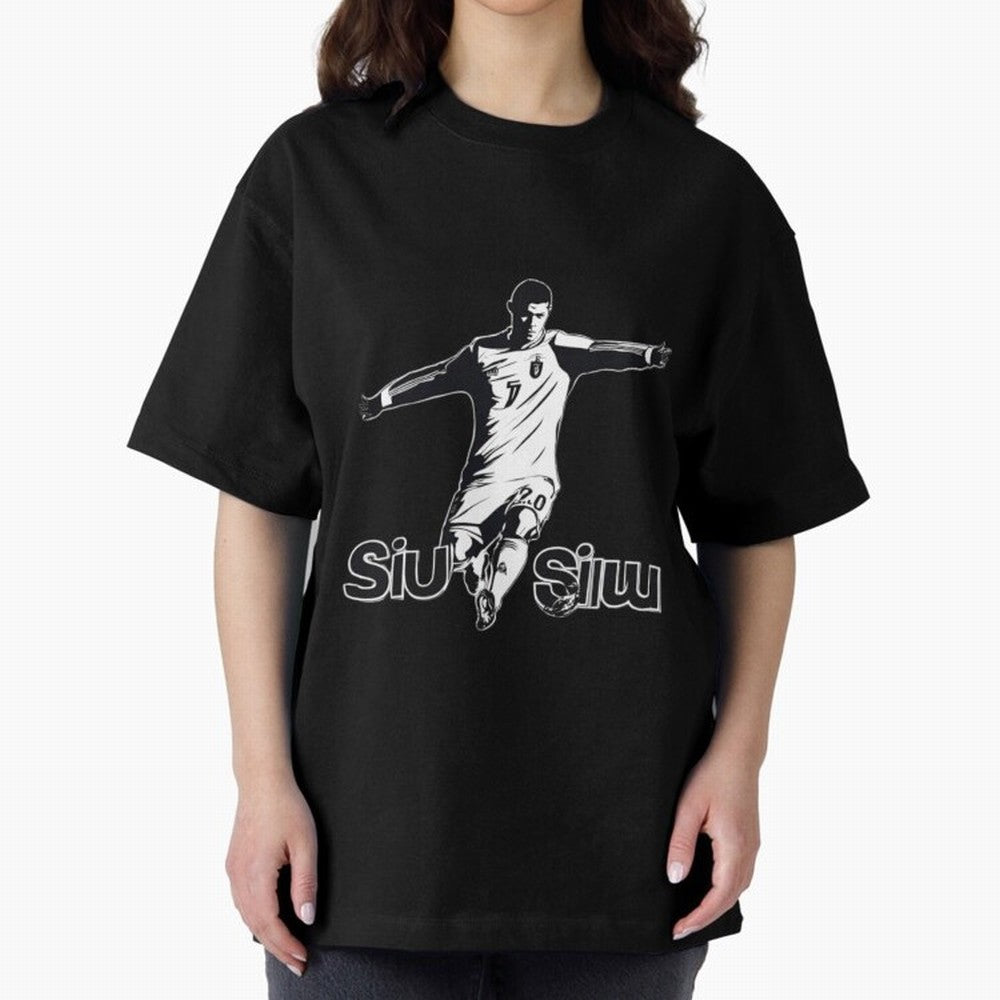 CR7 SIUU Oversized T-Shirt Experience FIFA World Cup 2026 USA Canada Mexico Highlighting Mbappe, Brazil, Portugal and Argentina Energy, Global Supporter Spirit, Legendary Goals, National Colors and Tournament Celebration; Made for Die Hard