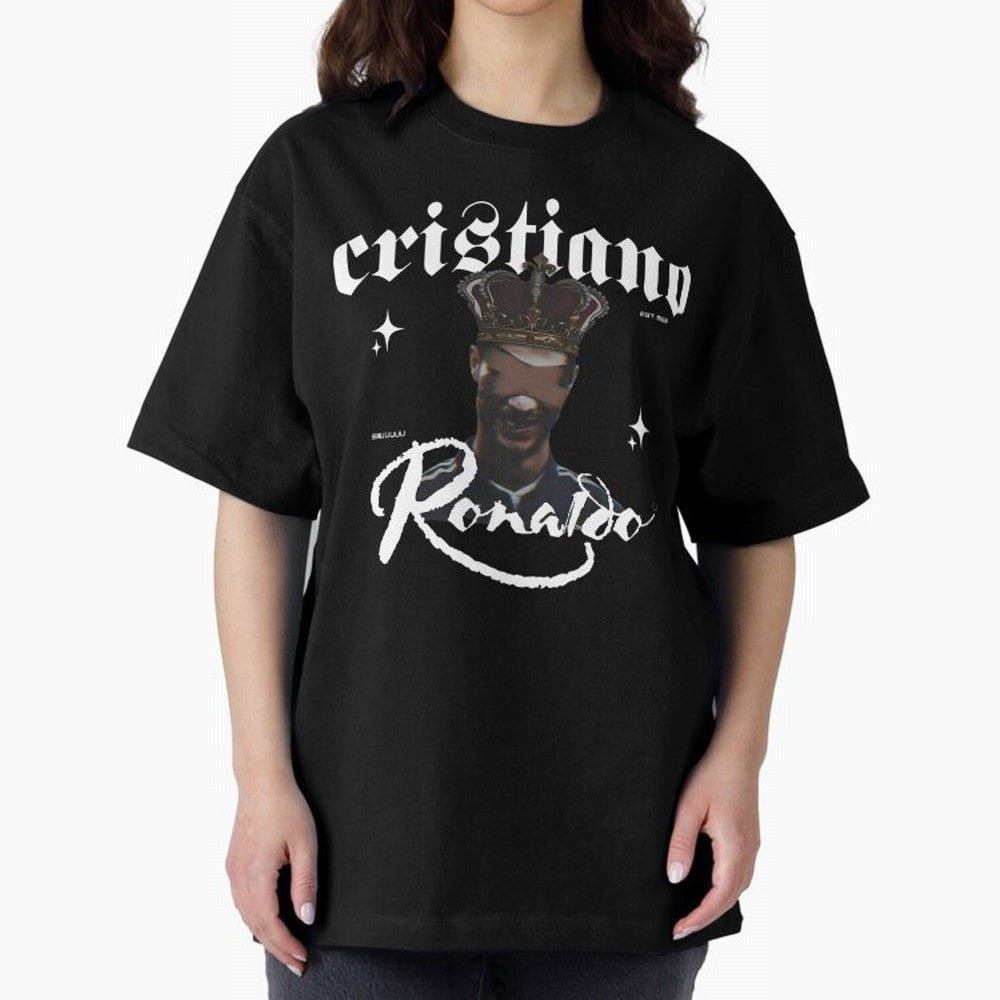 CR7 King edition Oversized T-Shirt Live the Energy of the FIFA World Cup 2026 USA Canada Mexico Journey through Neymar Highlights, Brazil Pride, Worldwide Fan Energy, Dramatic Goals, Stadium Lights and Championship Celebrations; Great for Watch
