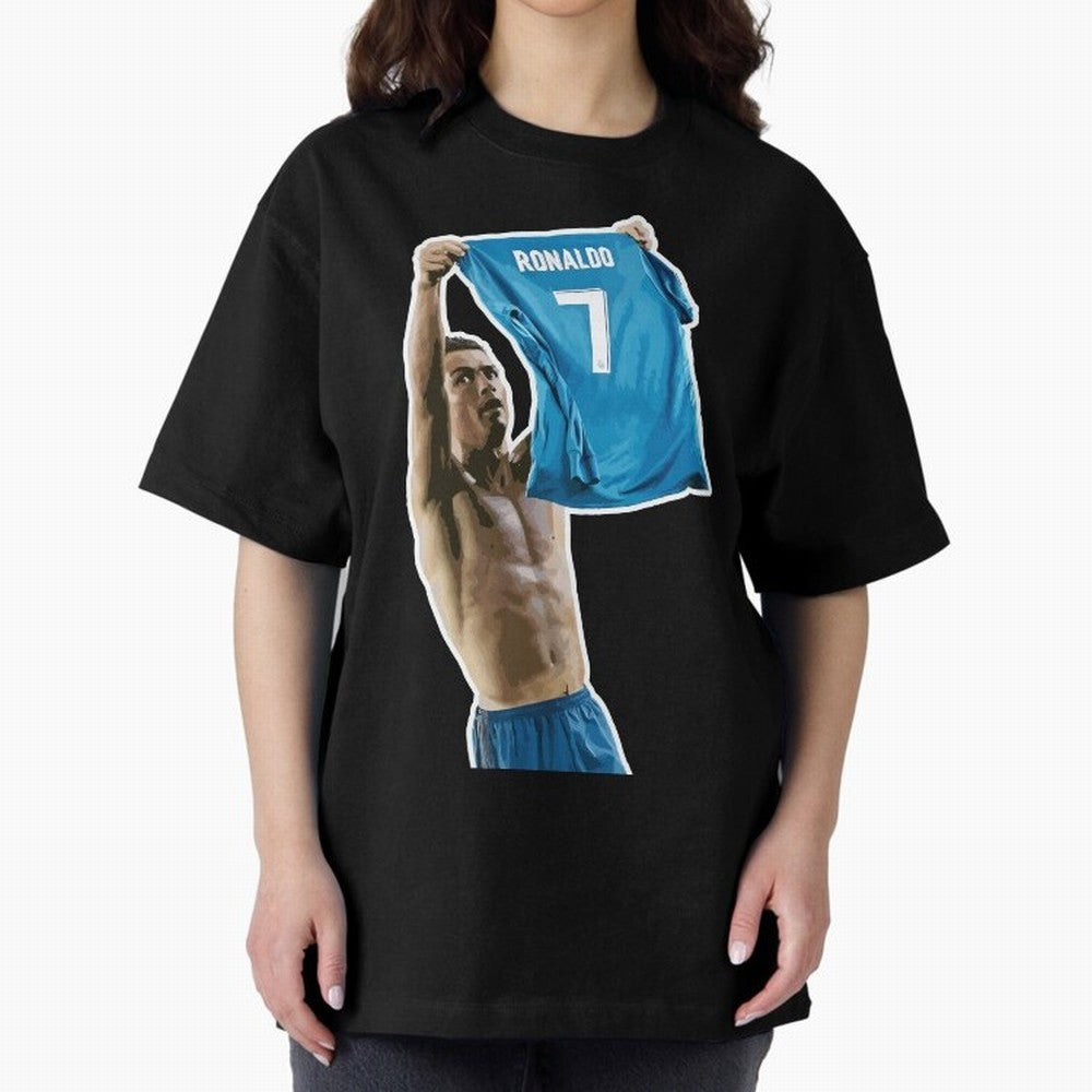 Cristiano Ronaldo Oversized T-Shirt Cheer through Every Moment of Match Day Hype around FIFA World Cup 2026 USA Canada Mexico, CR7 and Messi, France and Portugal, Stadium Chants, National Pride, Trophy Dreams and Unforgettable Football Memories;