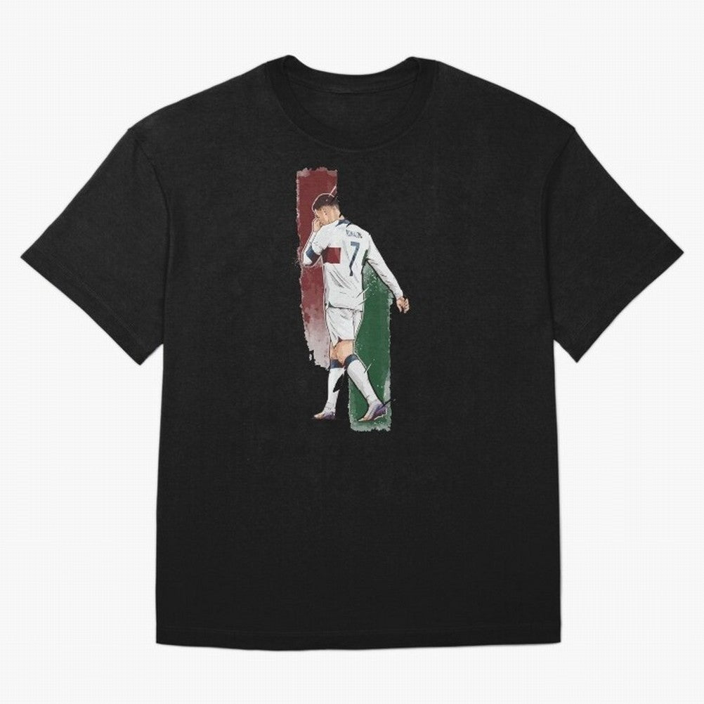 Ronaldo Crying World Cup 2022 Oversized T-Shirt Bring Supporter Culture to Global Football Passion for FIFA World Cup 2026 Group Stage, Featuring Messi and Cristiano Ronaldo, Brazil, Portugal and Argentina, Supporter Pride, Iconic Celebrations,