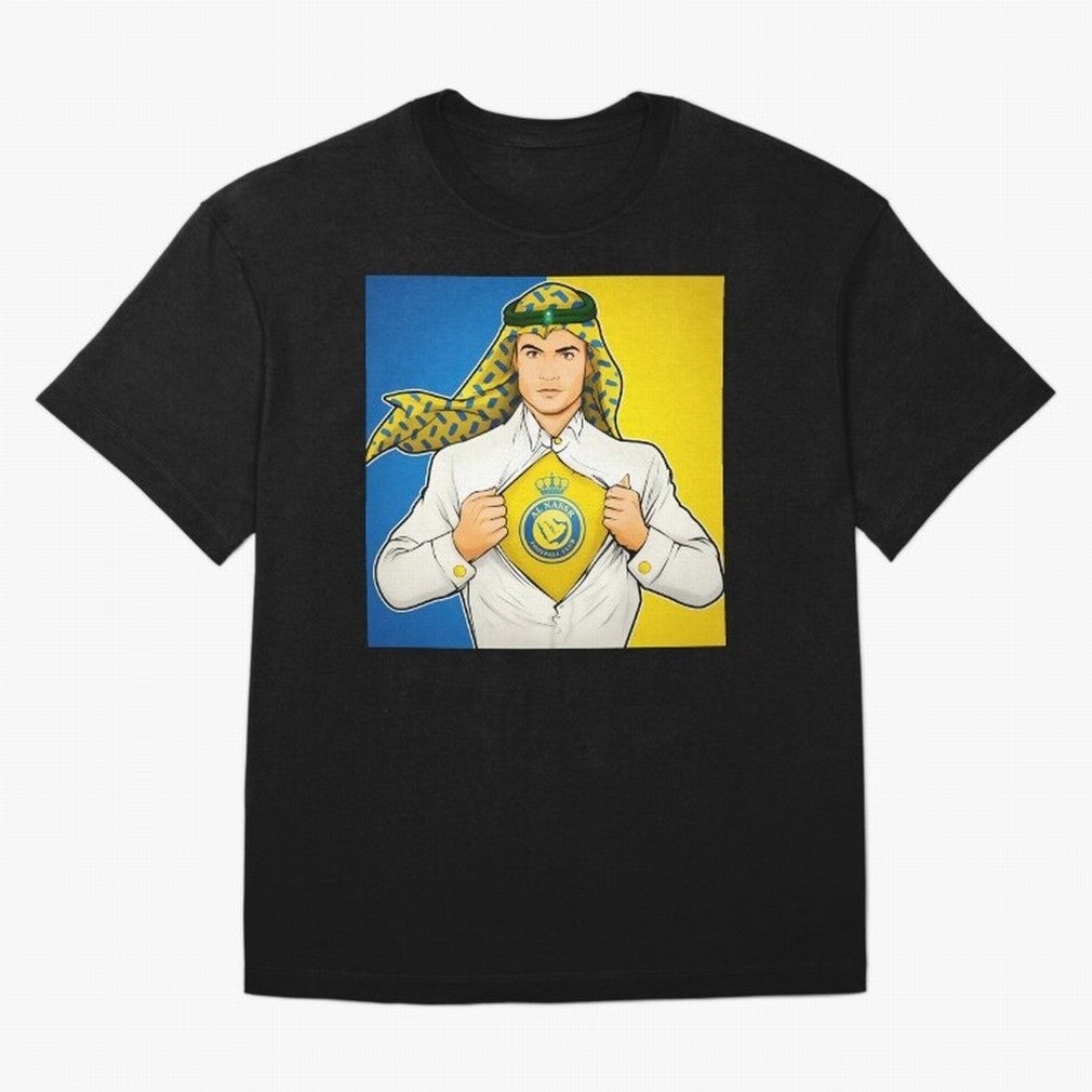 Al Nassr Cr7 Oversized T-Shirt Share Global Football Passion for FIFA World Cup 2026 Group Stage, Driven by CR7 and Messi, Argentina and Brazil, Soccer Culture, Superstar Moments, National Team Dreams and Competitive Fire; Created for Match Day