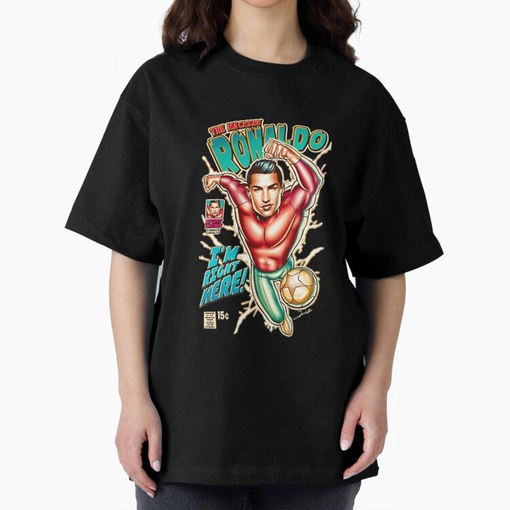 Cristiano Ronaldo CR7 Cristiano Ronaldo Oversized T-Shirt Turn Up for the FIFA World Cup 2026 Journey through Messi, Neymar and Mbappe Highlights, France and Portugal Pride, Championship Spirit, Famous Goals, Roaring Crowds and International