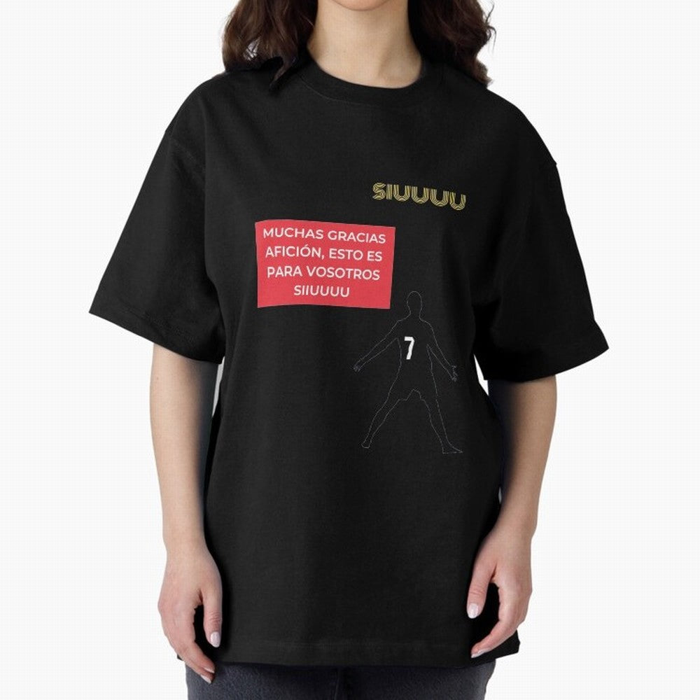 SIUUU CR7 Oversized T-Shirt Celebrate National Team Dreams in Global Football Passion for FIFA World Cup 2026 Group Stage, Made for Messi, Neymar and Mbappe, Brazil, Portugal and Argentina, Retro Football Energy, Iconic Rivalries, Trophy Chase