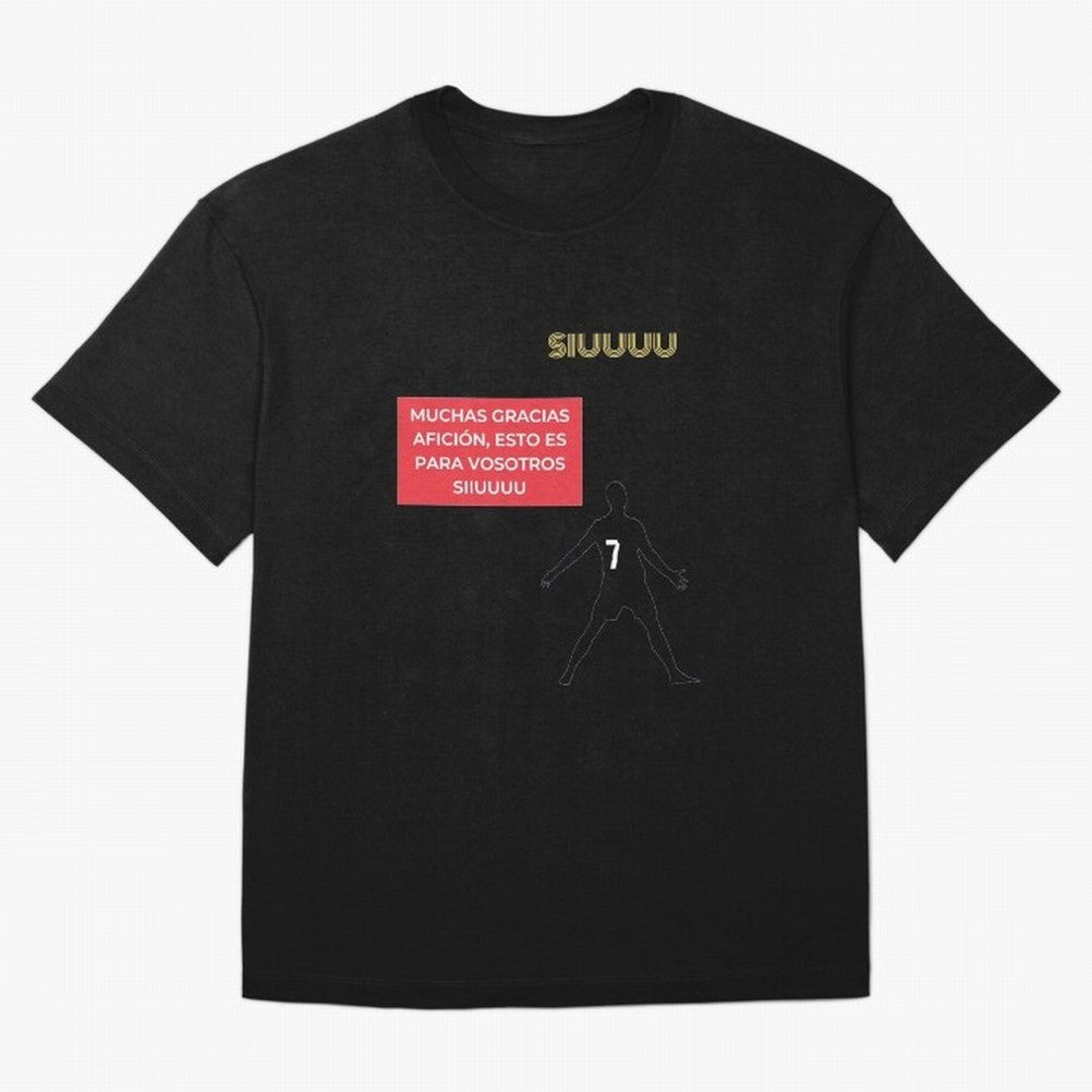 SIUUU CR7 Oversized T-Shirt Celebrate National Team Dreams in Global Football Passion for FIFA World Cup 2026 Group Stage, Made for Messi, Neymar and Mbappe, Brazil, Portugal and Argentina, Retro Football Energy, Iconic Rivalries, Trophy Chase