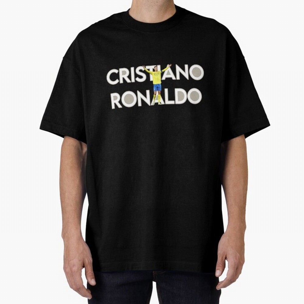 Cristiano Ronaldo Oversized T-Shirt Represent the Passion of Global Football Passion for FIFA World Cup 2026 USA Canada Mexico, Inspired by Messi, Neymar and Mbappe, England and Germany, Championship Spirit, Famous Goals, Roaring Crowds and