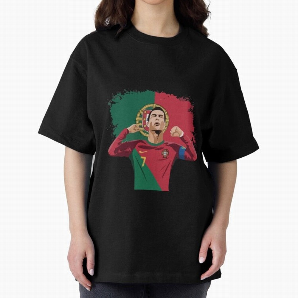 Cristiano Ronaldo CR7 T-shirt Design Oversized T-Shirt Bring International Match Energy to Global Football Passion for FIFA World Cup 2026, Celebrating Neymar, Haaland and Cristiano Ronaldo, Netherlands, Supporter Pride, Iconic Celebrations,