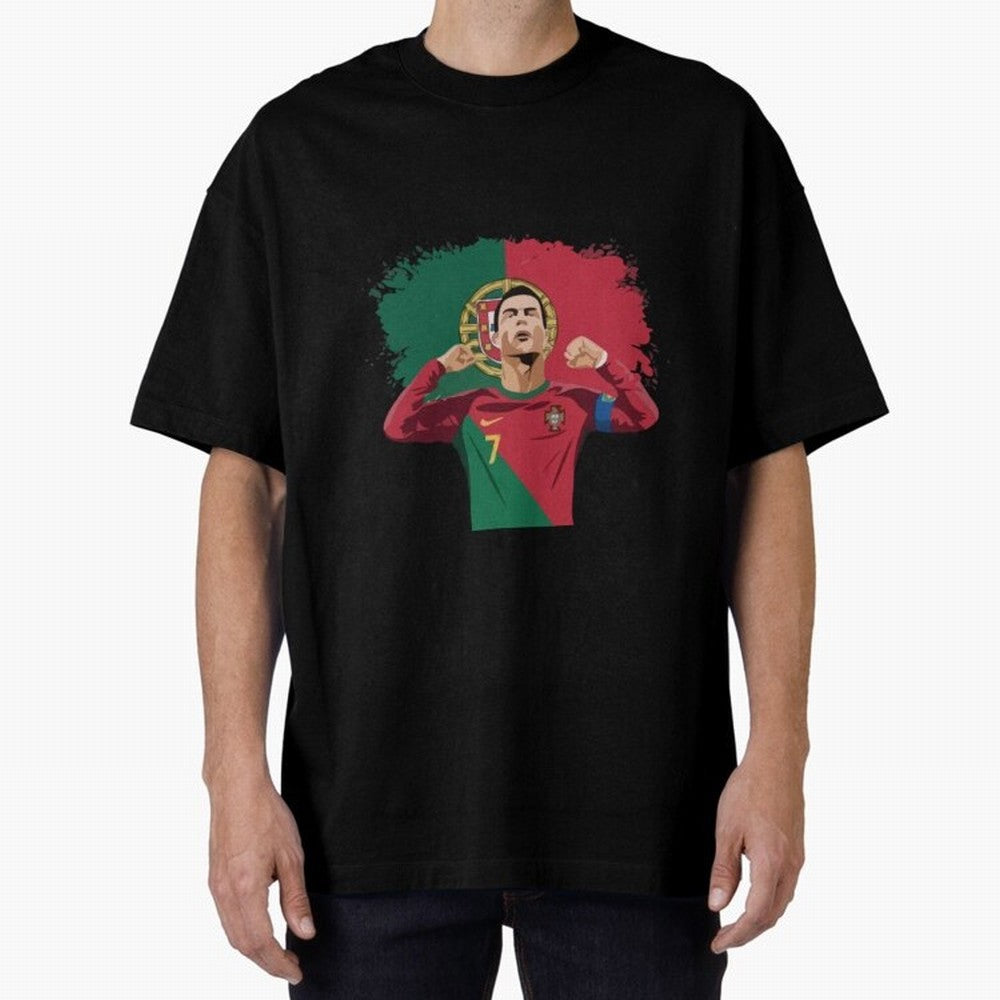 Cristiano Ronaldo CR7 T-shirt Design Oversized T-Shirt Bring International Match Energy to Global Football Passion for FIFA World Cup 2026, Celebrating Neymar, Haaland and Cristiano Ronaldo, Netherlands, Supporter Pride, Iconic Celebrations,