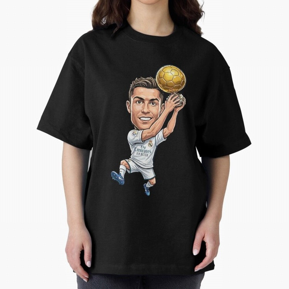 Cristiano Ronaldo Oversized T-Shirt Join Supporters Worldwide for FIFA World Cup 2026 Centered on Mbappe, France Energy, Stadium Memories, Football Loyalty, International Chants and Championship Tradition; Perfect for Supporters Who Want Bold