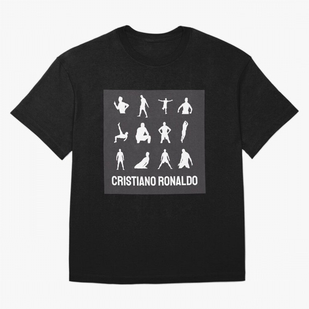 Cristiano Ronaldo Minimalism Silhouette Oversized T-Shirt Support the Legends of FIFA World Cup 2026 USA Canada Mexico Spirit, Inspired by Brazil, Portugal and Argentina, Messi, Neymar and Mbappe, Goal Celebration Energy, Supporter Heritage,