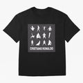 Cristiano Ronaldo Minimalism Silhouette Oversized T-Shirt Support the Legends of FIFA World Cup 2026 USA Canada Mexico Spirit, Inspired by Brazil, Portugal and Argentina, Messi, Neymar and Mbappe, Goal Celebration Energy, Supporter Heritage,