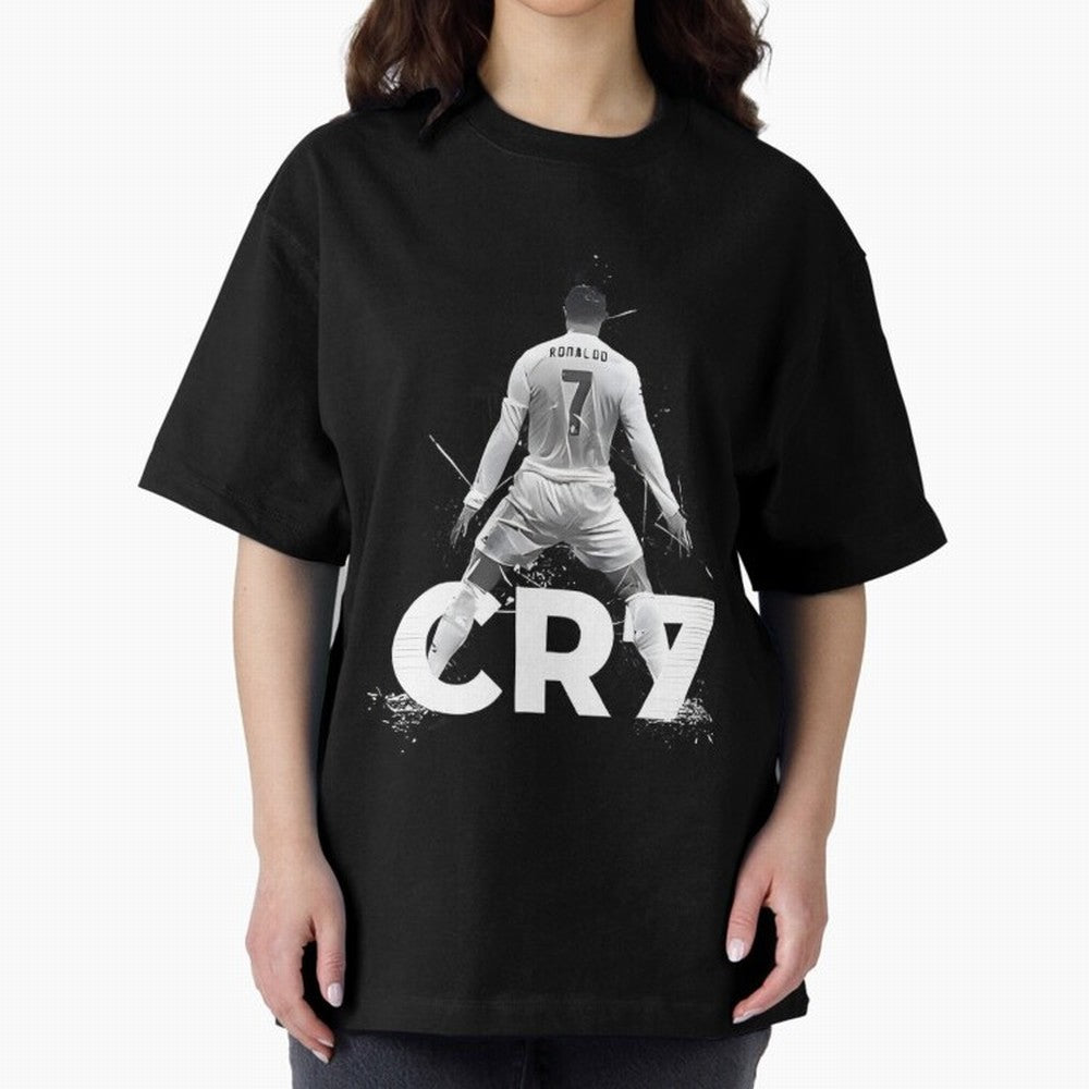 Cr7 Oversized T-Shirt Celebrate the Magic of the FIFA World Cup 2026 Journey through Cristiano Ronaldo Highlights, England and Germany Pride, Retro Football Energy, Iconic Rivalries, Trophy Chase Drama and Stadium Atmosphere; Ideal for Football