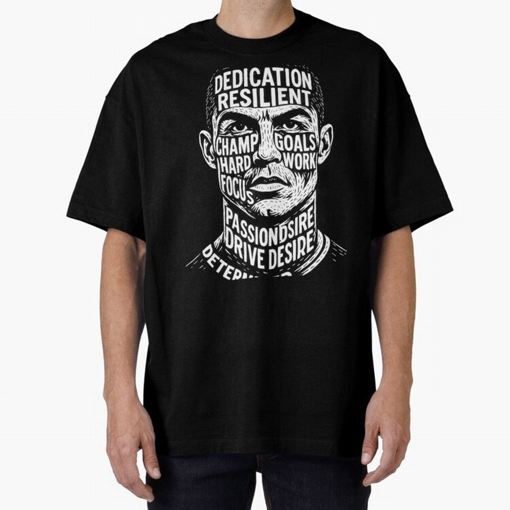 Artistic Ronaldo Oversized T-Shirt Bring Retro Soccer Energy to the FIFA World Cup 2026 USA Canada Mexico Journey through CR7 and Messi Highlights, England, France and Netherlands Pride, Global Supporter Spirit, Legendary Goals, National Colors and