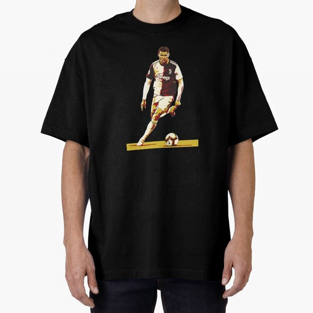 Ronaldo Oversized T-Shirt Capture Stadium Memories from FIFA World Cup 2026 for Fans of Haaland and Germany, Bringing Championship Spirit, Famous Goals, Roaring Crowds and International Football Unity; Ideal for Football Dads, Football Moms,