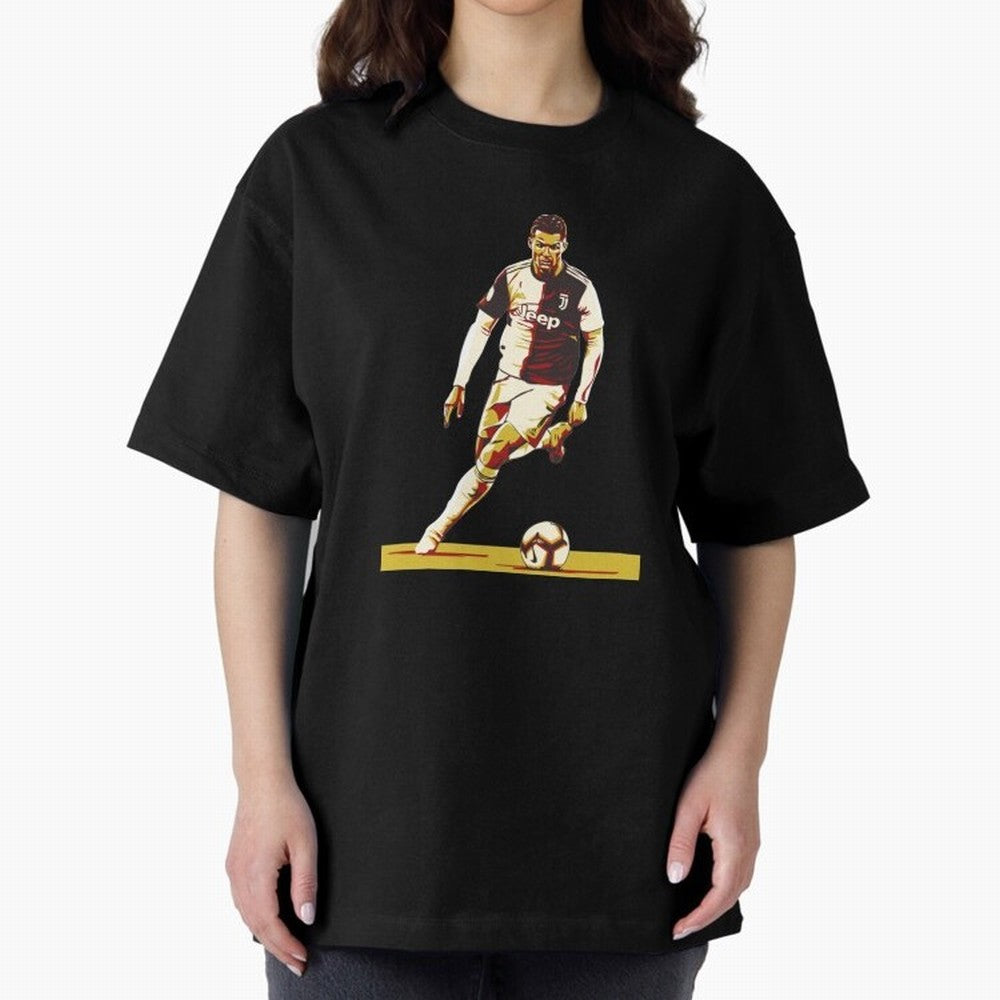 Ronaldo Oversized T-Shirt Capture Stadium Memories from FIFA World Cup 2026 for Fans of Haaland and Germany, Bringing Championship Spirit, Famous Goals, Roaring Crowds and International Football Unity; Ideal for Football Dads, Football Moms,