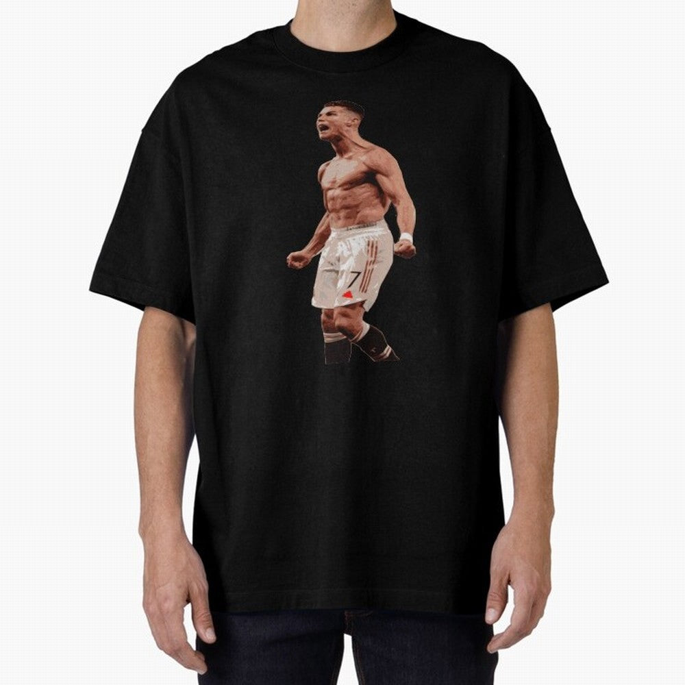 cristiano ronaldo manchester united Oversized T-Shirt Feel the Roar of Match Day Hype around FIFA World Cup 2026 USA Canada Mexico, CR7 and Messi, England, Retro Football Energy, Iconic Rivalries, Trophy Chase Drama and Stadium Atmosphere; Perfect
