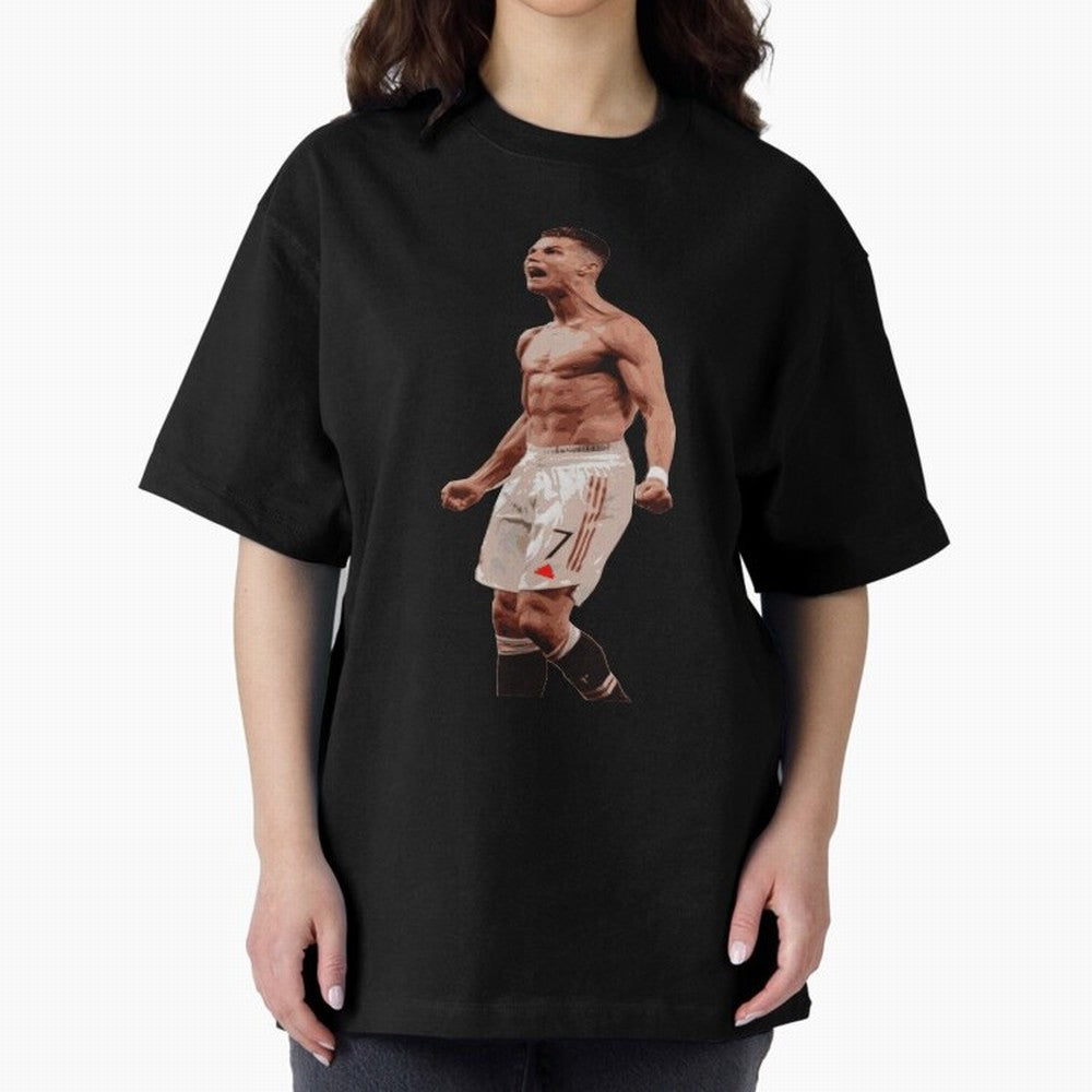 cristiano ronaldo manchester united Oversized T-Shirt Feel the Roar of Match Day Hype around FIFA World Cup 2026 USA Canada Mexico, CR7 and Messi, England, Retro Football Energy, Iconic Rivalries, Trophy Chase Drama and Stadium Atmosphere; Perfect