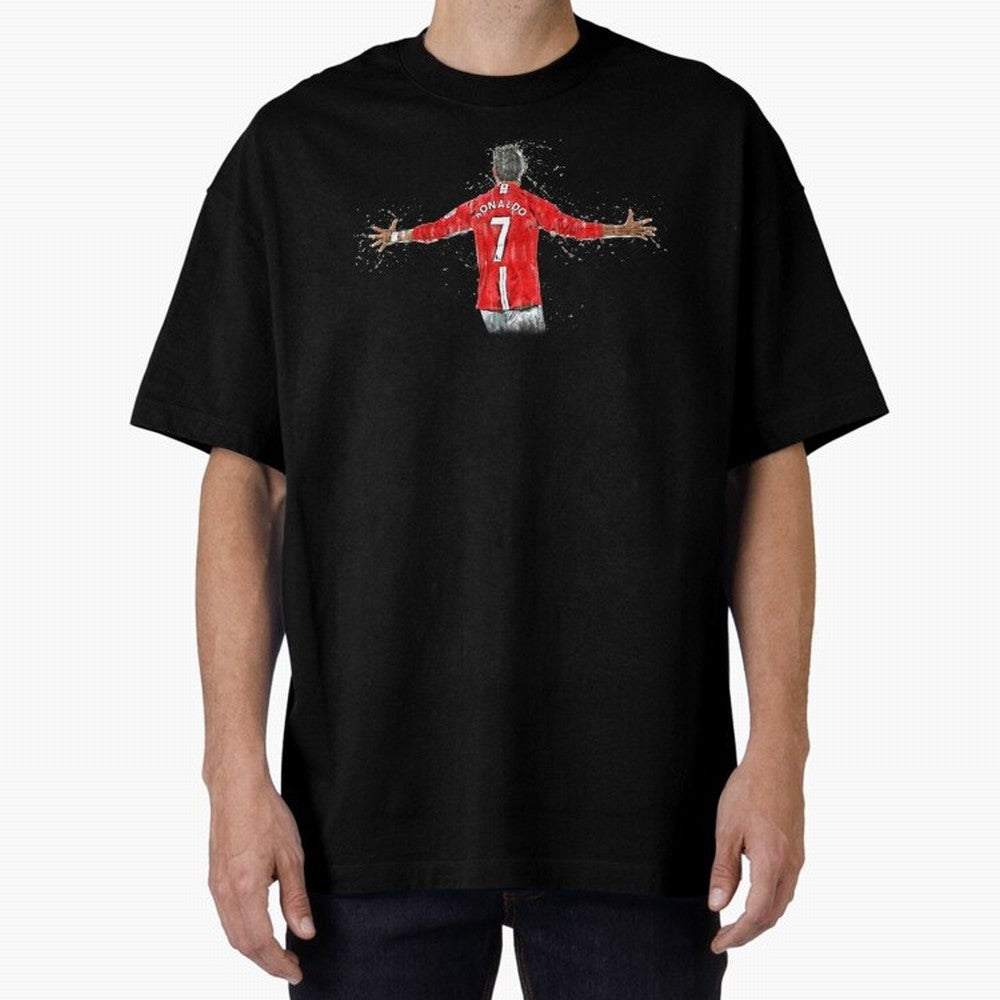 Cristiano Ronaldo in watercolor Oversized T-Shirt Support Your Favorite Stars during the FIFA World Cup 2026 Journey through Neymar Highlights, England Pride, Football History, Final Match Energy, Crowd Noise and Once in a Lifetime Moments; Perfect