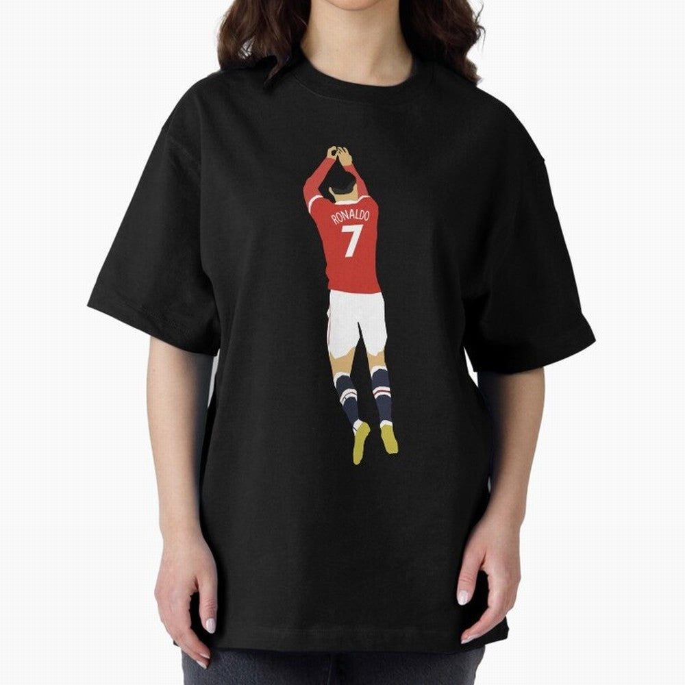 Cristiano Ronaldo Oversized T-Shirt Show Championship Spirit for Global Football Passion for FIFA World Cup 2026, Highlighting CR7, Germany, Football History, Final Match Energy, Crowd Noise and Once in a Lifetime Moments; Created for Match Day