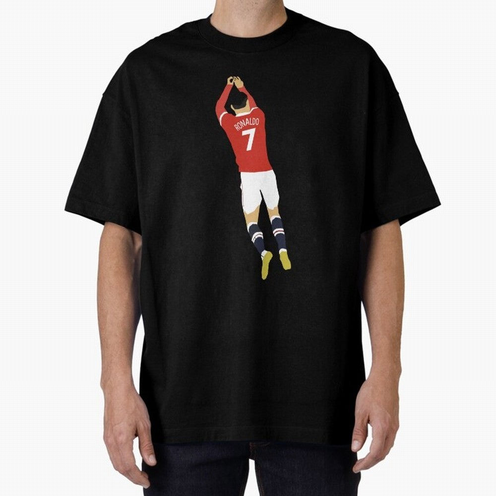 Cristiano Ronaldo Oversized T-Shirt Show Championship Spirit for Global Football Passion for FIFA World Cup 2026, Highlighting CR7, Germany, Football History, Final Match Energy, Crowd Noise and Once in a Lifetime Moments; Created for Match Day