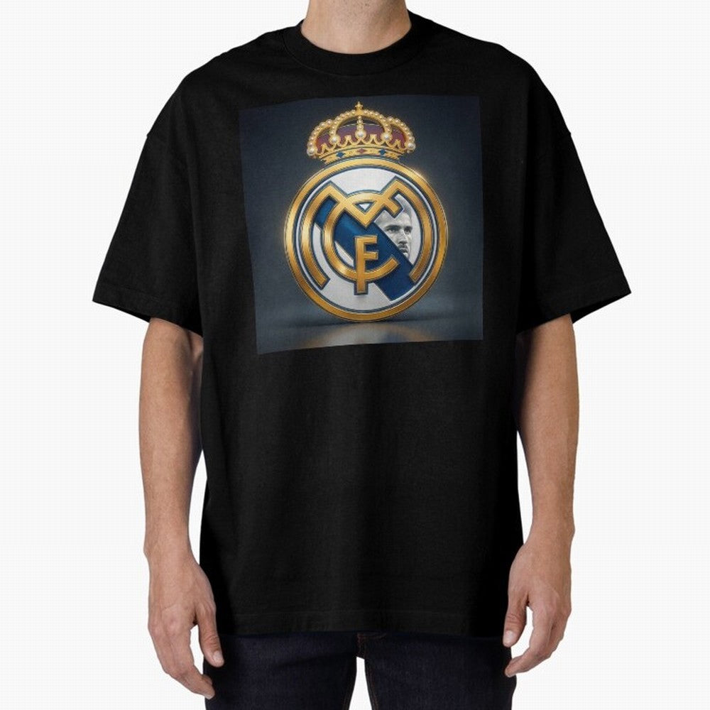 Figuras Madridistas Oversized T-Shirt Turn Football Passion into FIFA World Cup 2026 USA Canada Mexico Spirit, Centered on Spain and Netherlands, Mbappe, Goal Celebration Energy, Supporter Heritage, Football Icons and Worldwide Tournament Joy;