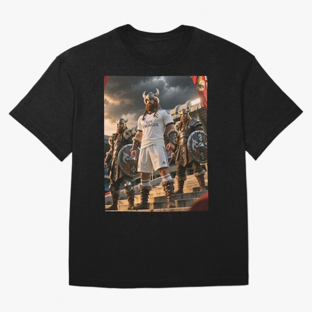 Los Vikingos del Bernab¨¦u Oversized T-Shirt Celebrate Unforgettable Nights in Global Football Passion for FIFA World Cup 2026, Capturing Neymar, Haaland and Cristiano Ronaldo, Spain and Netherlands, Football Festival Excitement, Trophy Ambitions,