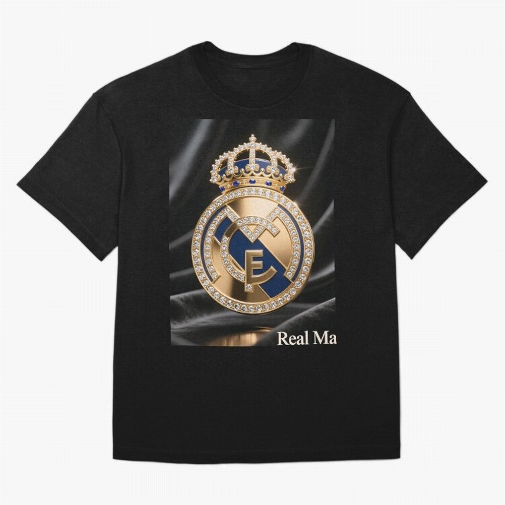 Gold Madrid Real Oversized T-Shirt Carry the Dream of FIFA World Cup 2026 Spirit, Inspired by France, CR7, Football History, Final Match Energy, Crowd Noise and Once in a Lifetime Moments; Ideal for Fans Who Follow Messi, Cristiano Ronaldo, CR7,