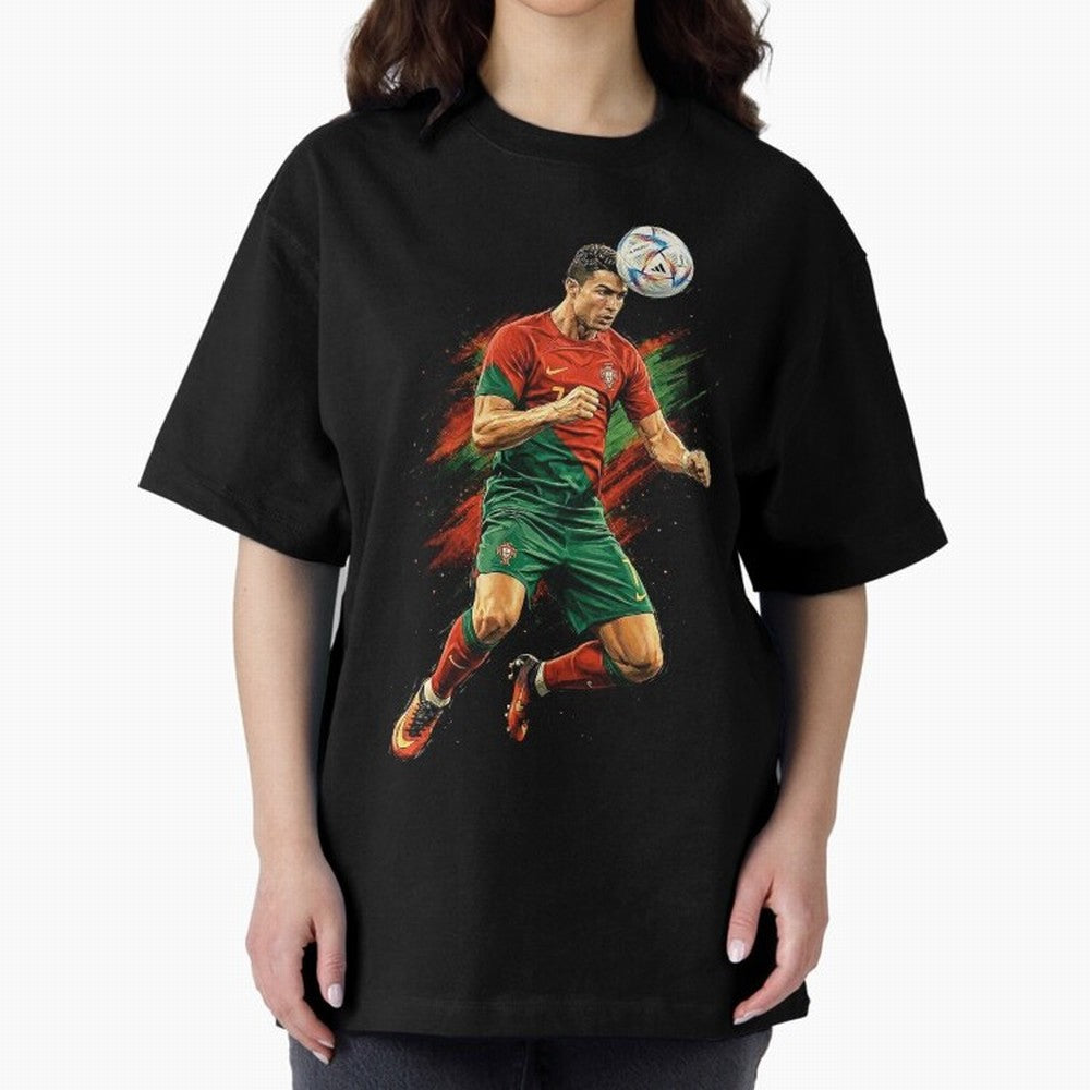 Cristiano Ronaldo Football Legend Oversized T-Shirt Enjoy the Biggest Football Party of FIFA World Cup 2026 Group Stage for Fans of Cristiano Ronaldo and Portugal, Spain and Germany, Bringing Worldwide Fan Energy, Dramatic Goals, Stadium Lights and